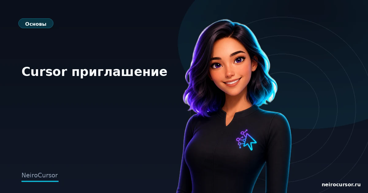 Обложка статьи «Cursor приглашение» — гайд по Cursor, категория «Основы», NeiroCursor Обложка статьи «Cursor приглашение» — гайд по Cursor, категория «Основы», NeiroCursor